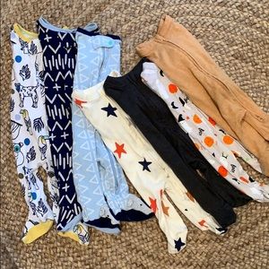 Newborn zip, footed onesies